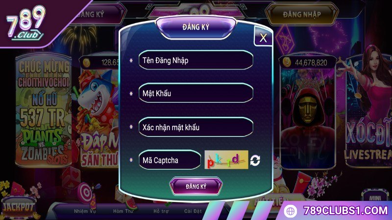 Điền đầy đủ thông tin theo bảng yêu cầu từ 789CLUB