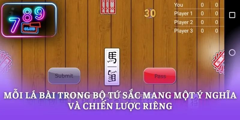 Mỗi lá bài trong bộ tứ sắc mang một ý nghĩa và chiến lược riêng