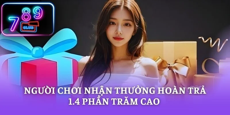 Người chơi nhận thưởng hoàn trả 1.4 phần trăm cao 